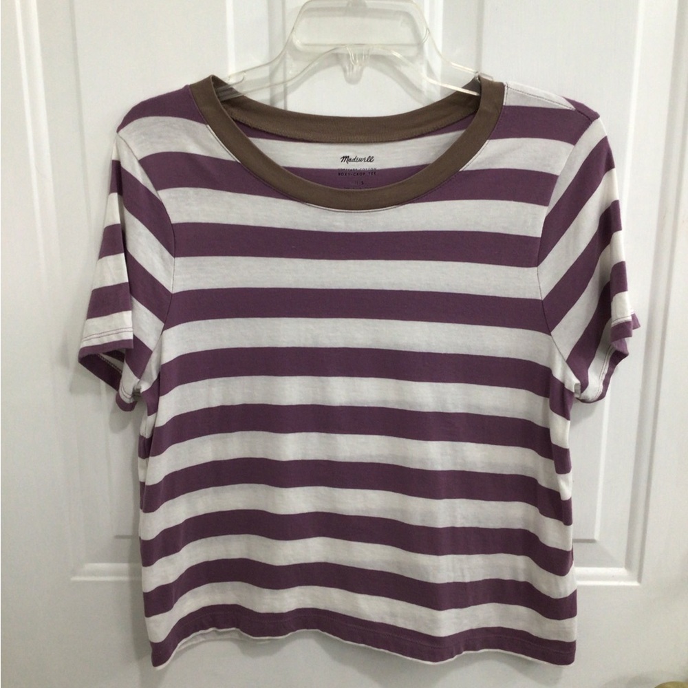Madewell Boxy Crop Tee, Sz-S